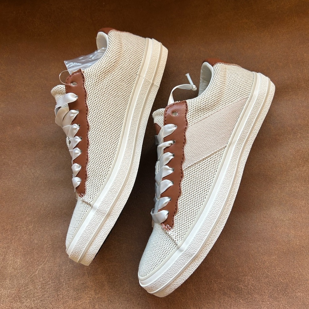Women’s Cream and Brown Sneakers